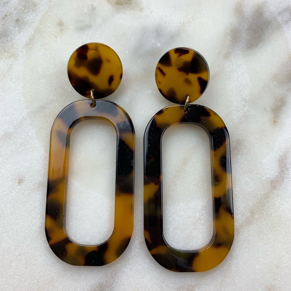 Tortoise Statement Earrings